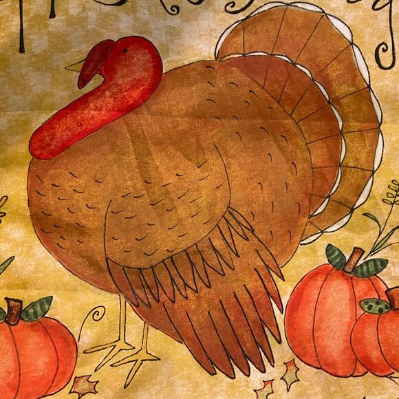 Pat Yuille Applejack Garden Flag Thanksgiving Blessings Signed Classroom Banner - Picture 4 of 5